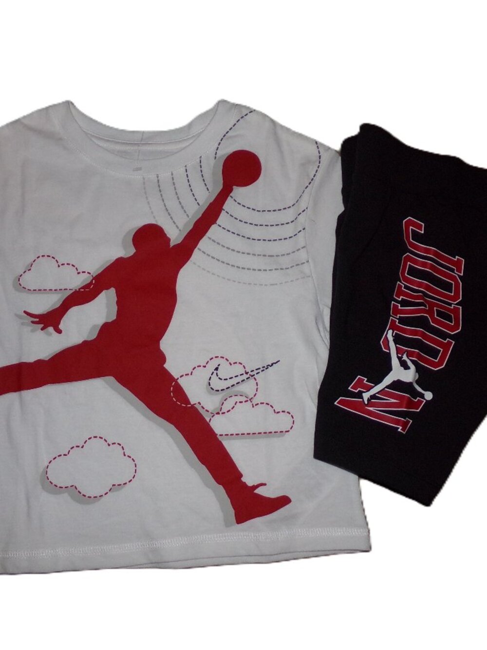 NWT GIRLS JORDAN CROP TEE AND BIKE SHORTS SZ SMALL